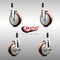 Service Caster 5 Inch 316SS Maroon Poly Swivel 3/4 Inch Expanding Stem Caster Brake SCC, 2PK SS316EX20S514-PPUB-MRN-2-TLB-2-34 - alternate 2